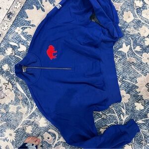 Buffalo Bills Nike Quarter-Zip Crop Sweatshirt